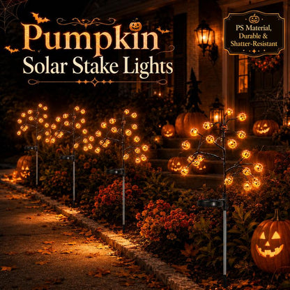 Pumpkin Glow Solar Garden Stake Lights